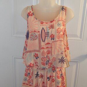 Marissa Olivia Light Orange Dress with Seashells Size Large nwt